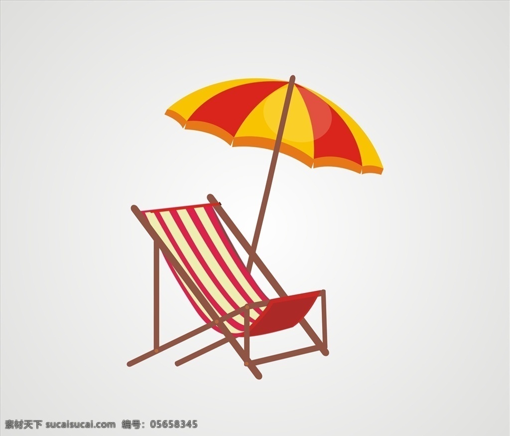 海滩 遮阳伞 元素 卡通 雨伞 卡通椅子 卡通桌子 卡通手提包 休闲桌椅 太阳山 度假 躺椅 名片卡片