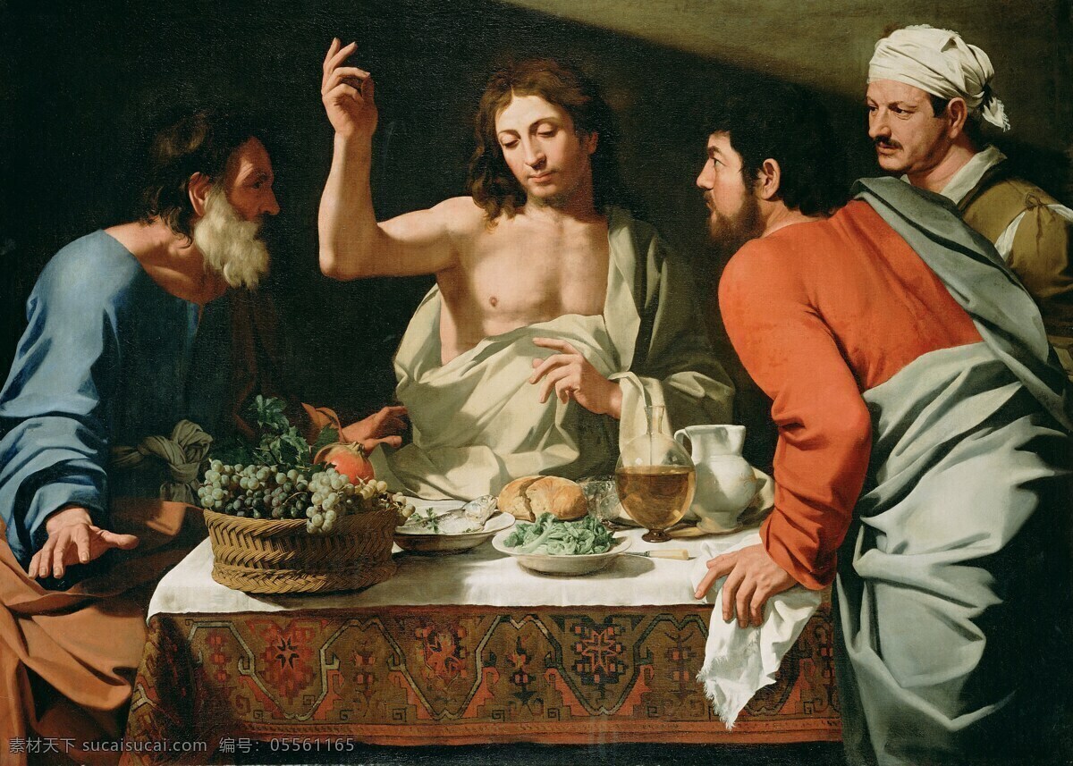 马 忤 斯 晚餐 意大利 油画 bartolomeo cavarozzi 人物 欧洲油画 文化艺术 绘画书法