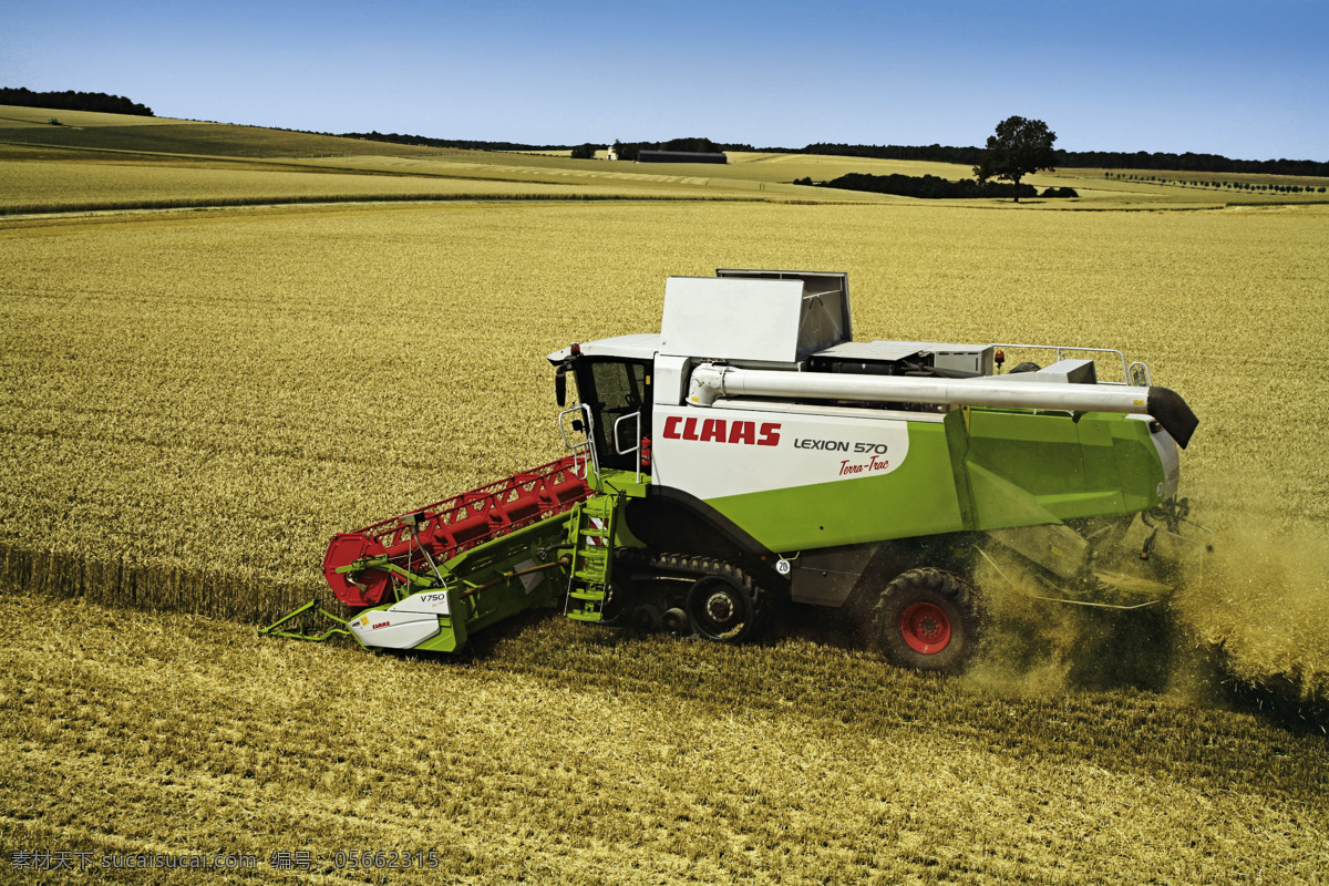 农机产品 收割机 农机 小麦收割机 麦地克拉斯 丰收 收获 现代科技 农业生产