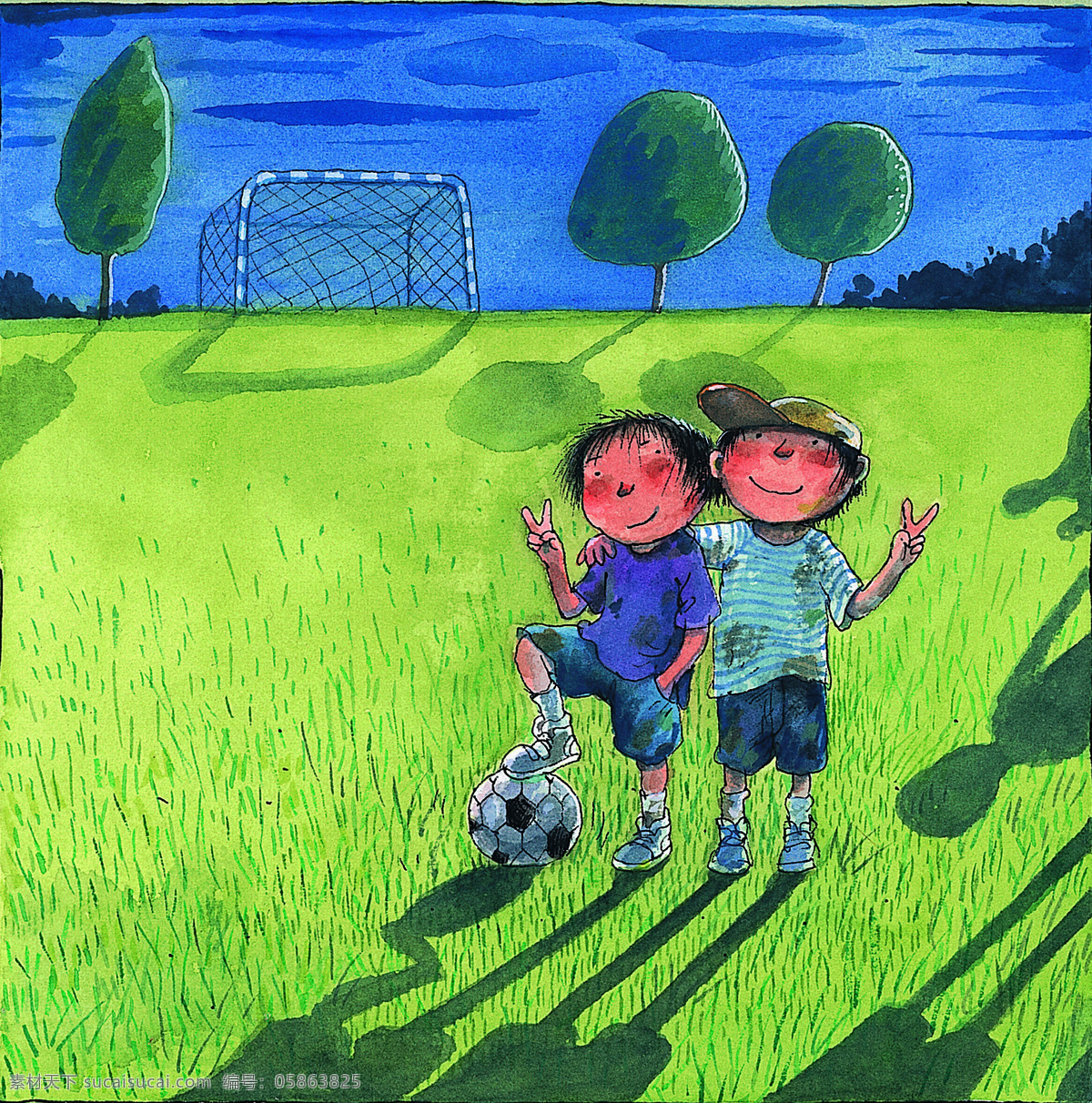 几米插画 几米 插画 童年 足球 漫画 绘画书法 文化艺术