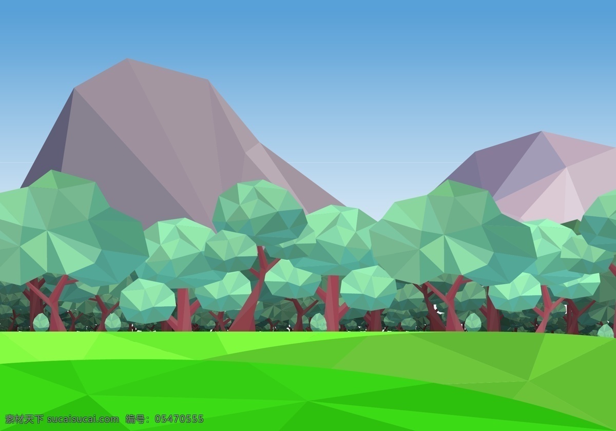 低 多边形 幻想 森林 场景 低多边形 幻想森林 游戏 模型 3d 游戏设计素材 游戏素材 山水风景 3d设计
