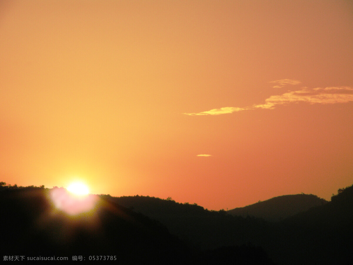 美丽夕阳 夕阳摄影 风景摄影 山地夕阳 橙色