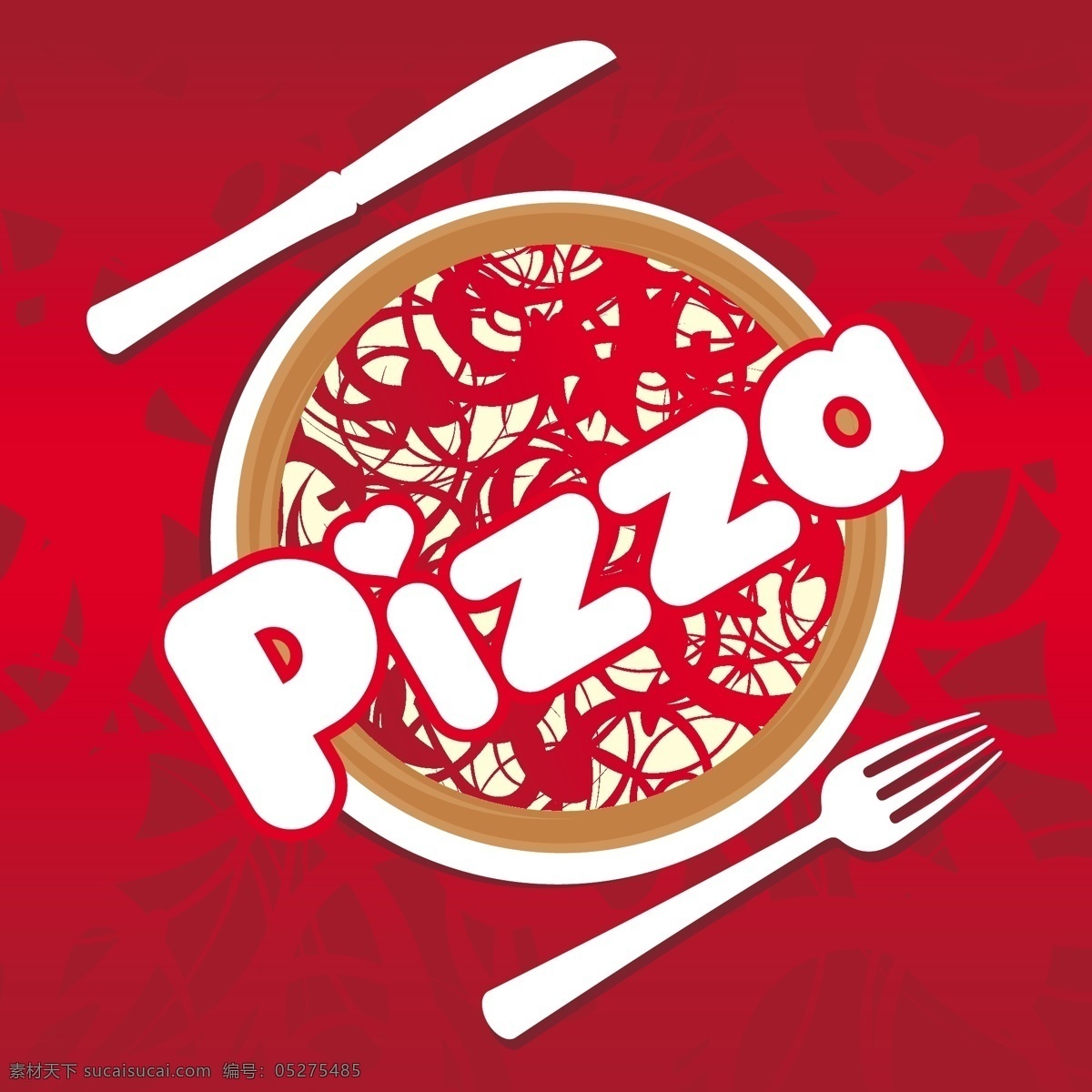 披萨 主题 菜单 矢量 pizza 菜单封面 餐具 创意 刀叉 底纹 封面设计 模板 字母 字体设计 艺术字体 素材元素 设计稿 源文件 矢量图