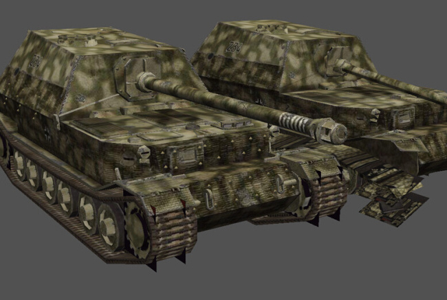 鼠 式 重型 坦克 3d模型素材 鼠式重型坦克 坦克模型 游戏cg模型