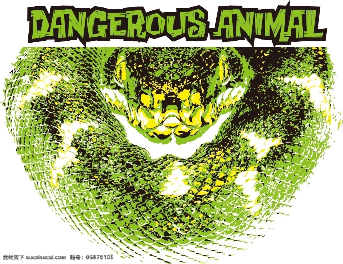 矢量蛇 毒蛇 危险动物 卡通 绿蛇 矢量图片 动漫动画 动漫人物