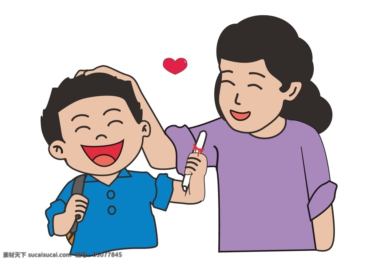 母亲节 教育培训 矢量 手绘 母亲 抚摸 表扬 孩子 母爱 卡通 形象 教育 培训 母亲和孩子 卡通形象