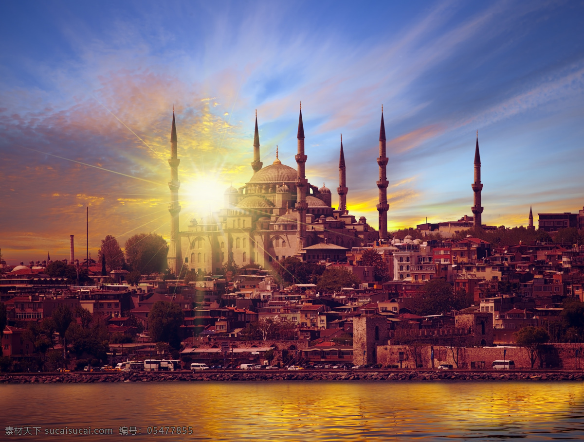 伊斯坦布尔 风景 蓝色清真寺 土耳其风景 美丽城市风景 城市景色 城市美景 城市风光 环境家居