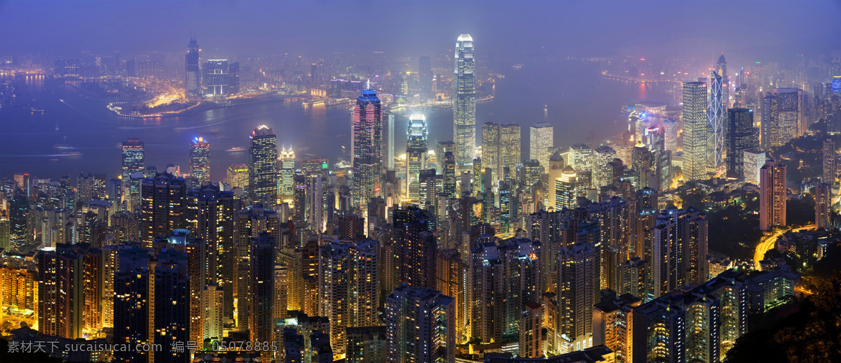 香港 金融 中心 夜景 風景 大廈 旅遊 旅游摄影 国外旅游 摄影图库