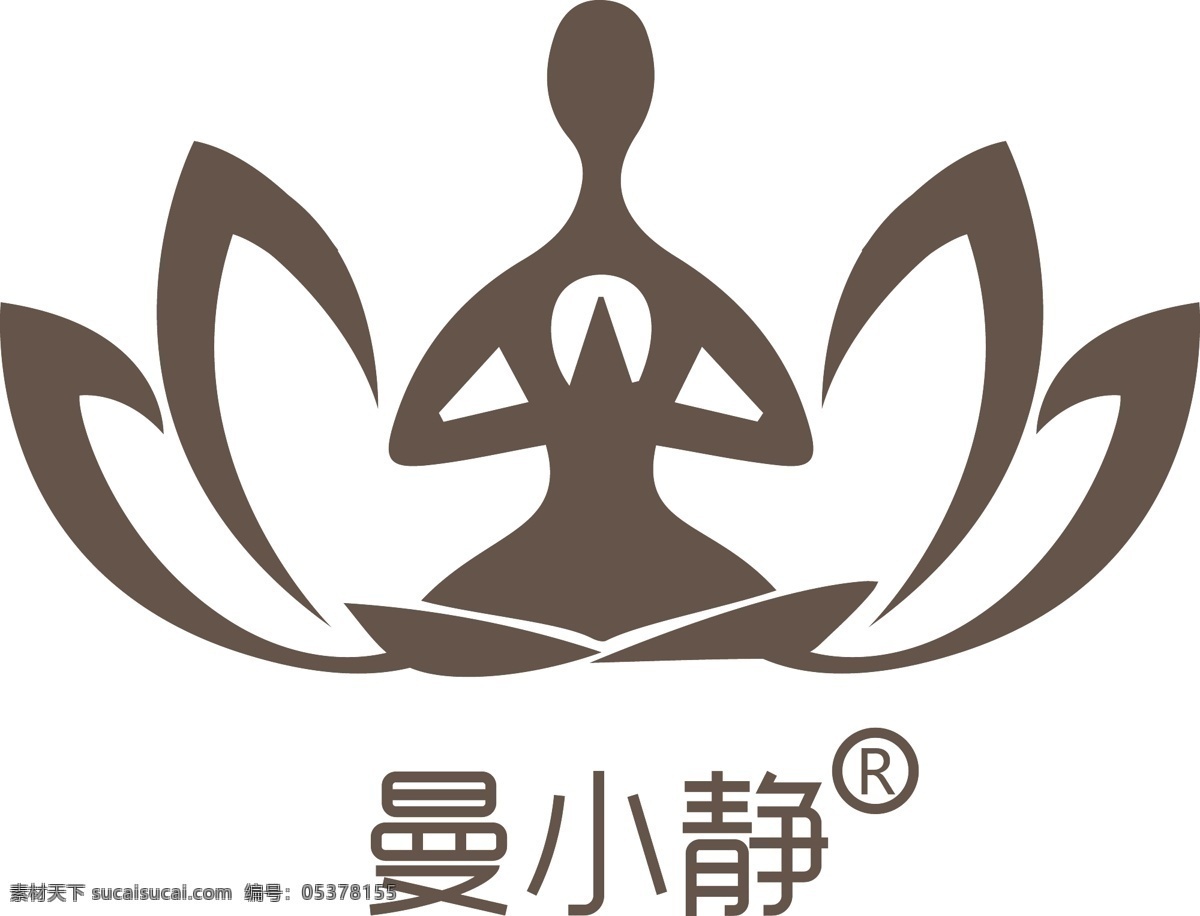 瑜伽 logo 花朵 莲花 人 标志图标 其他图标