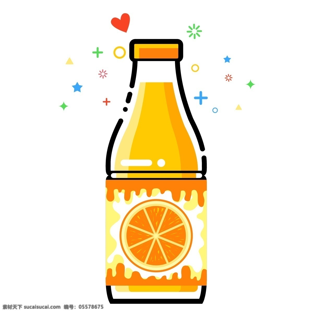 塑料瓶装橙汁 橙汁 果汁 饮品