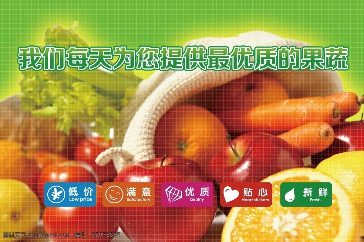 水果展板 水果背景 高清果蔬 绿色