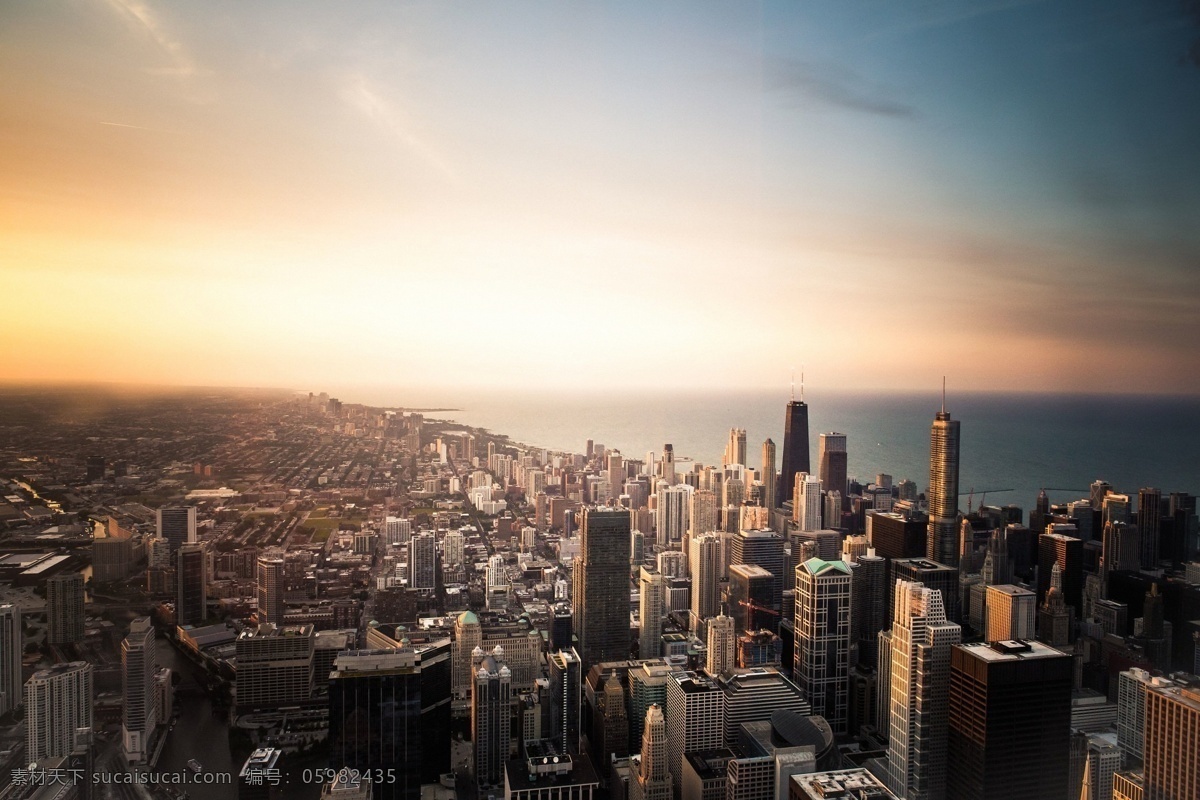 鸟瞰城市 芝加哥 美国 城市 摩天大楼 海洋 建设 结构 市容 塔 棕色的城市 棕色的海 建筑 建筑园林 建筑摄影