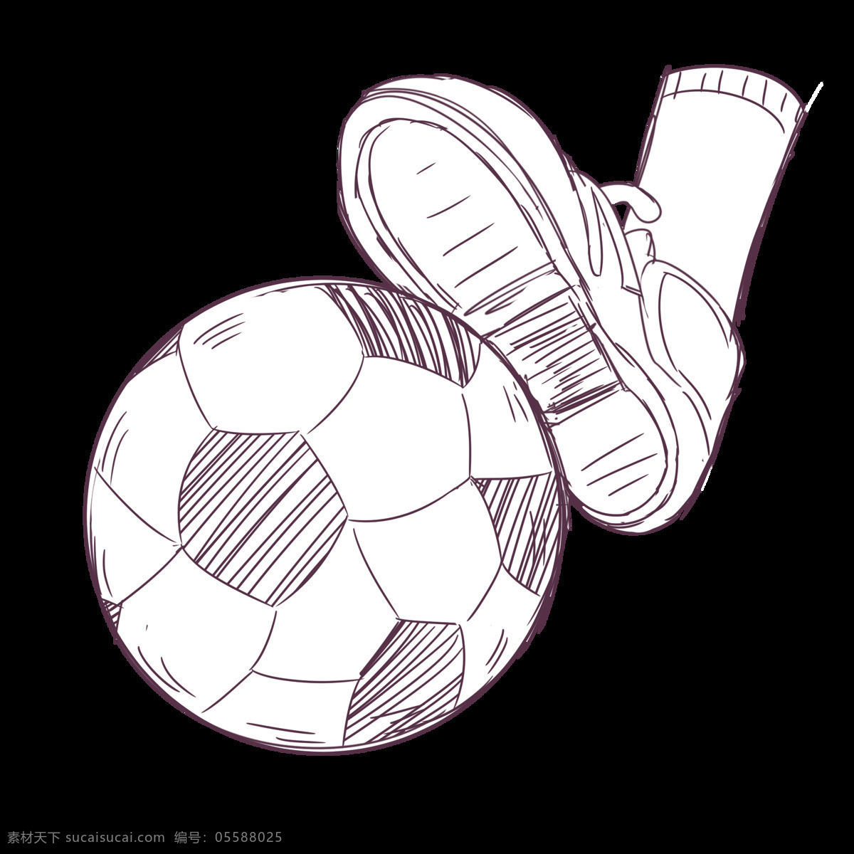 线稿 足球小素材 足球 小素材 简笔画 手账 生活用品 线稿素材 包装设计