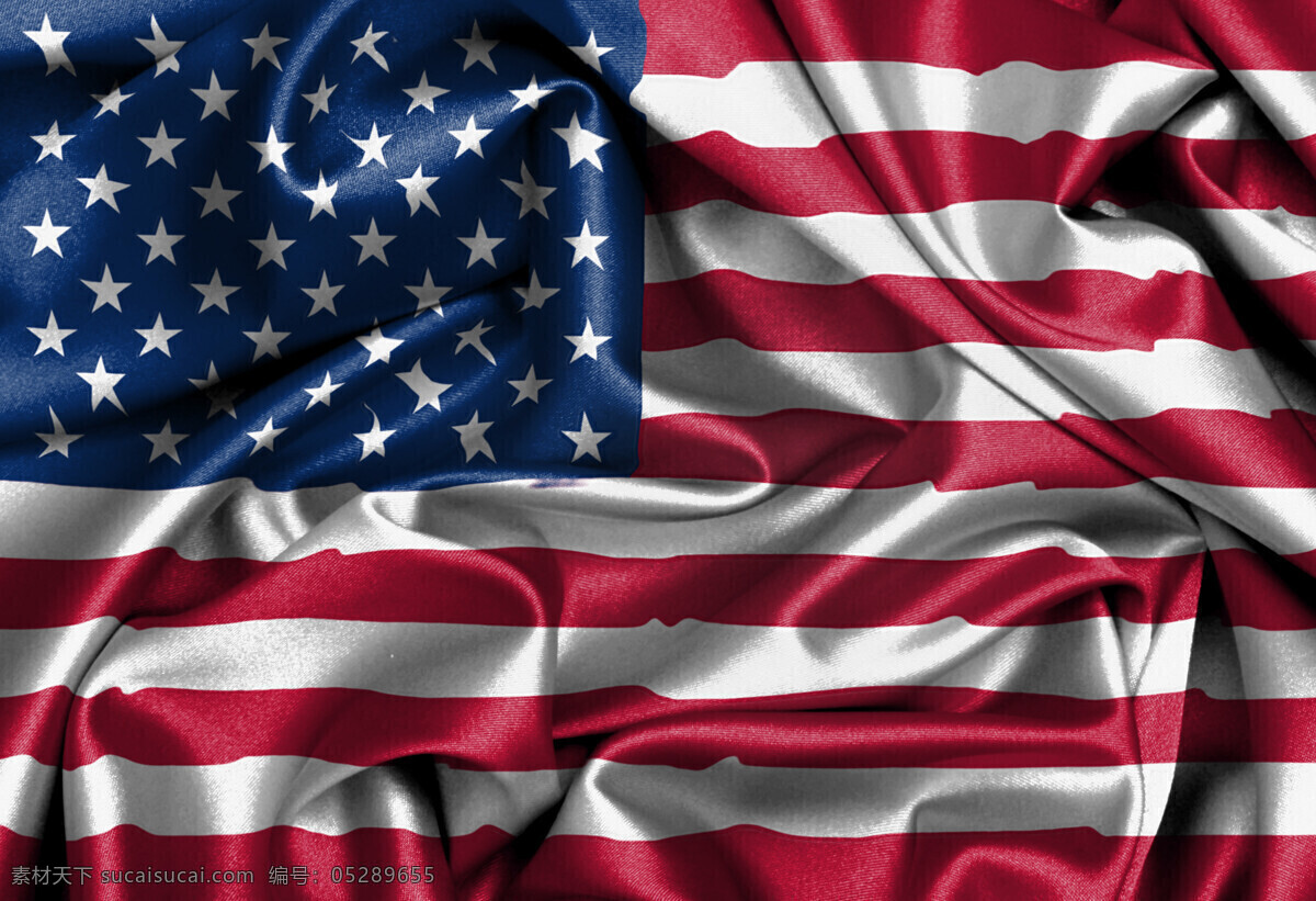 美国 国旗 美国国旗 国家 绸缎 布折 特写 绸缎国旗 国家的象征 国旗图片 生活百科