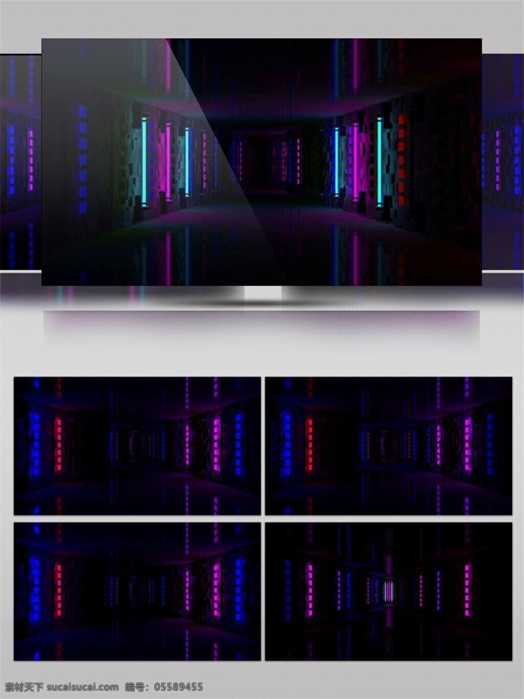紫色 垂直 光束 动态 视频 激光 动感 视觉享受 手机壁纸 光斑散射