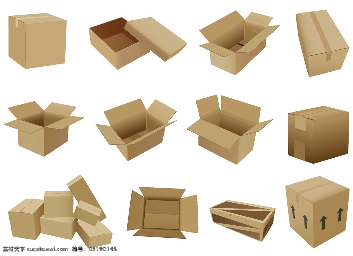 纸箱 纸盒 矢量 卡通素材 矢量潮流 矢量卡通 矢量图 中国元素 其他矢量图