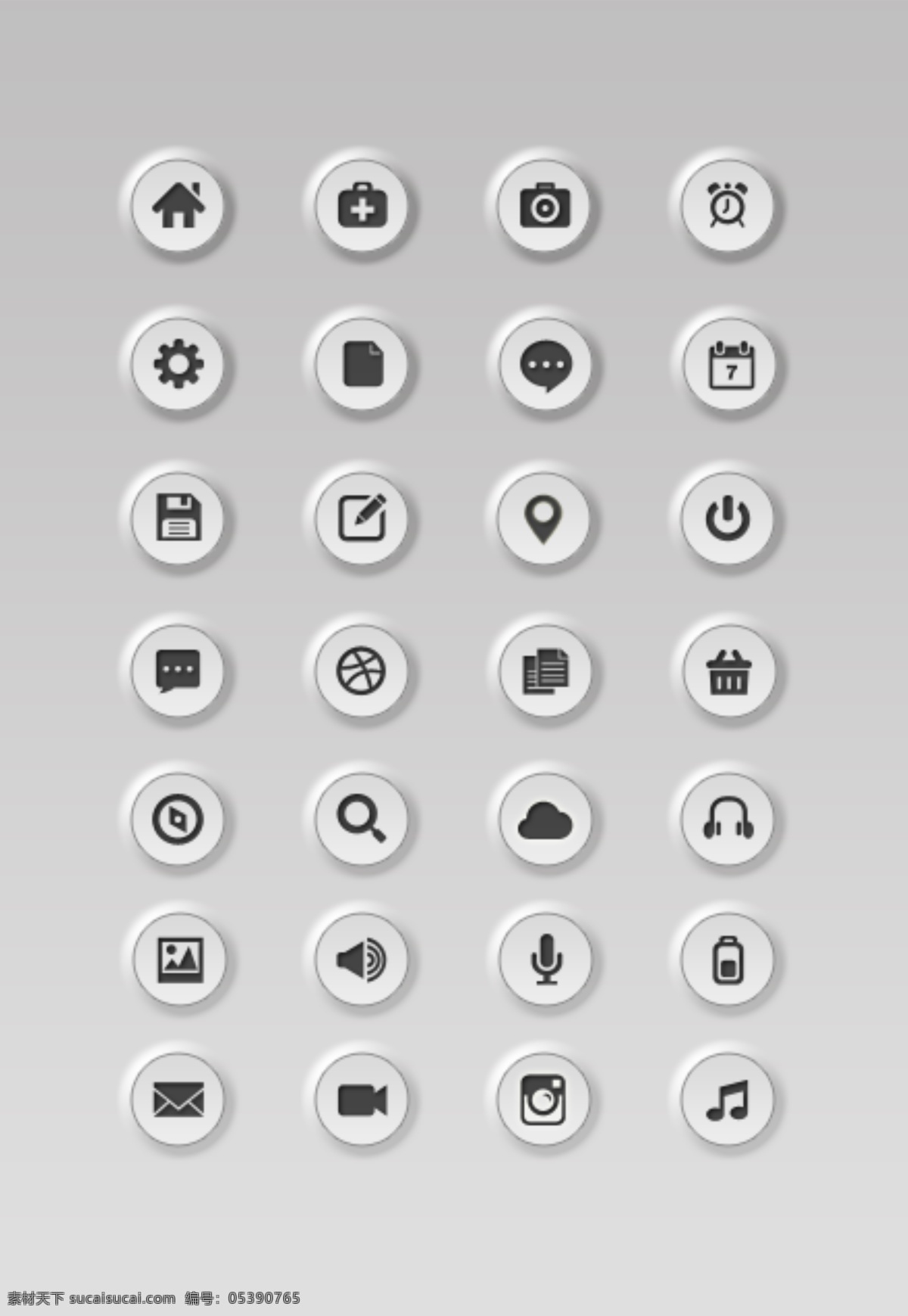 按钮 型 图标 psd源文件 圆形 按钮型 凹凸型 含 预览 图 手机 app app图标