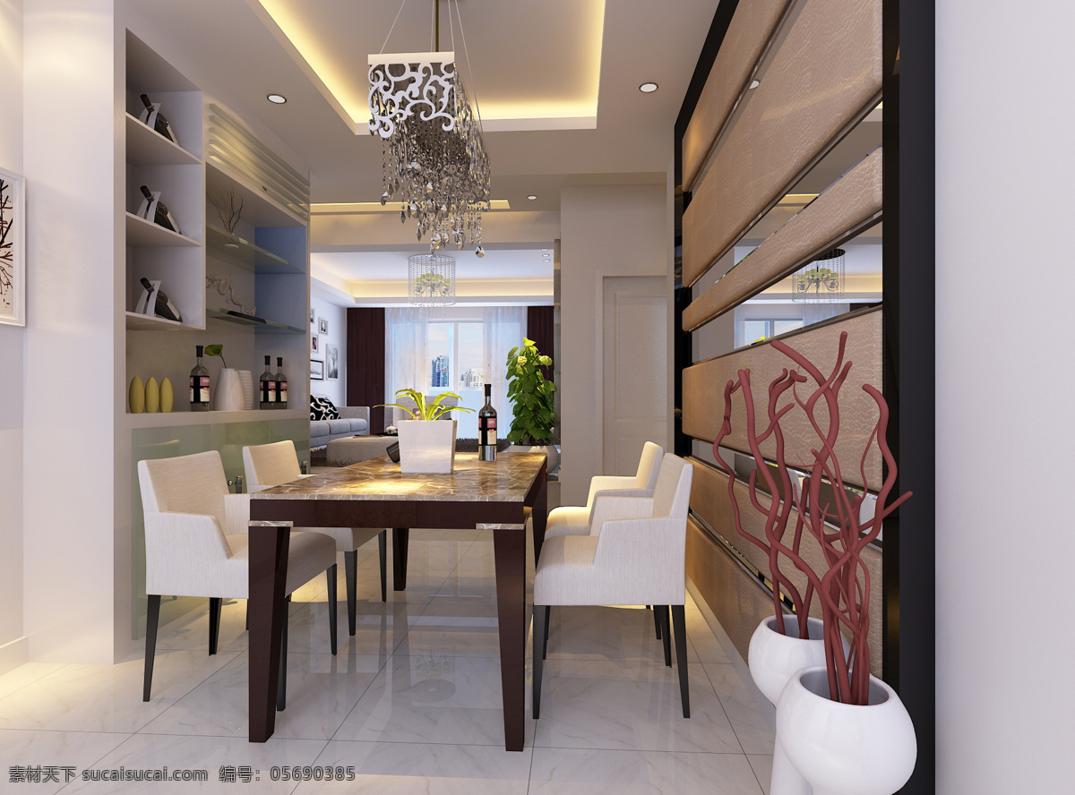餐厅 3d 模型 免 费下载 3d模型 室内 室内设计 餐厅模型 桌椅组合 max 灰色