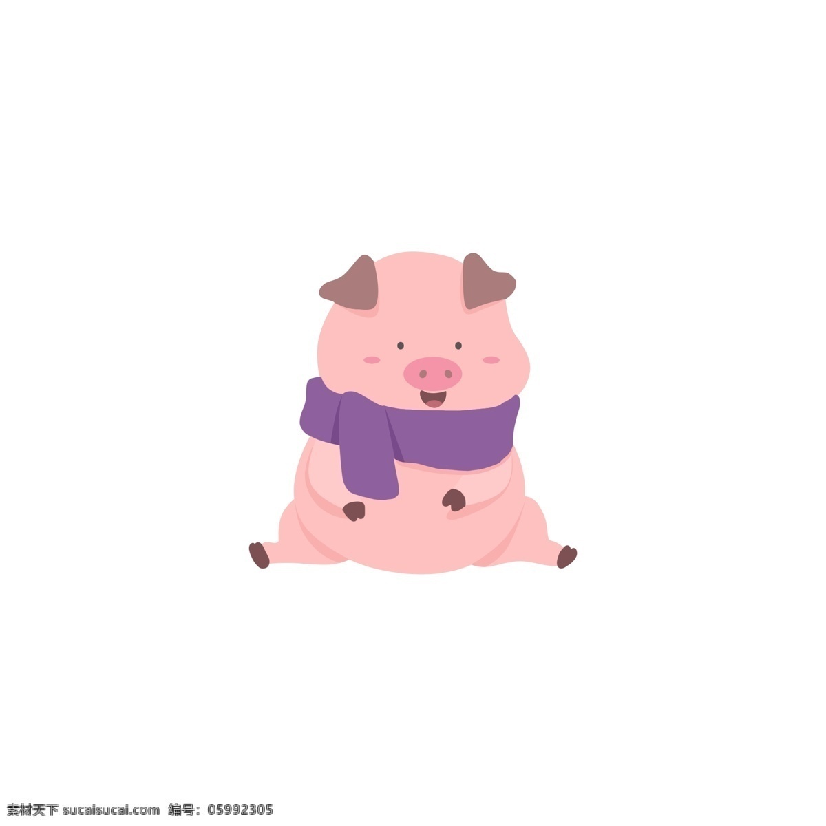 原创 猪 元素 商用 卡通 可爱 猪年 宠物 卡通动物