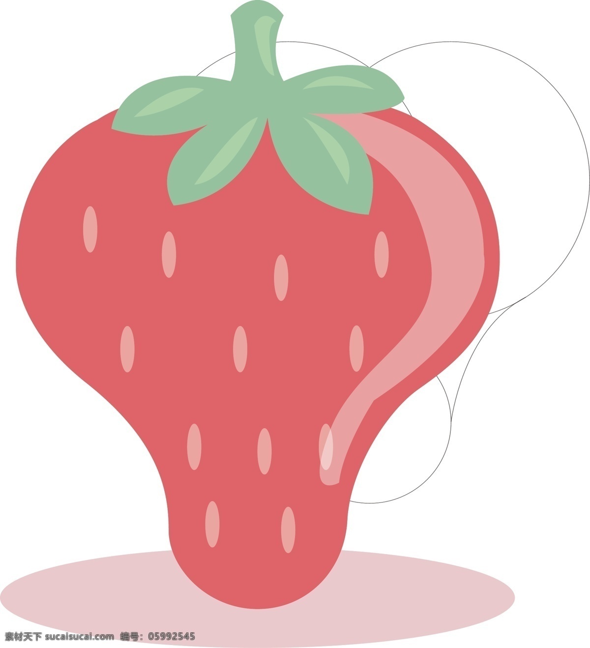 清新 可爱 扁平 风格 草莓 图案 水果 美味 食物 图标 美食 红色 strawberry 甜味 好吃 食品 吃货 鲜果