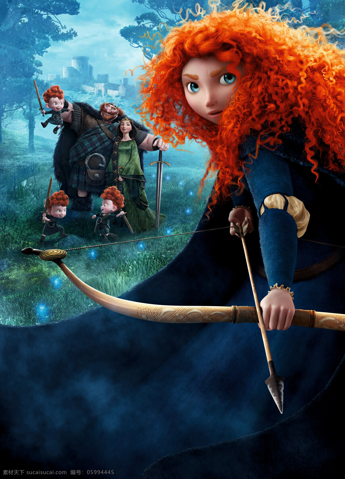 勇敢传说 幻险森林 勇敢的公主 迪士尼 动画电影 海报 电影海报剧照 动画卡通电影