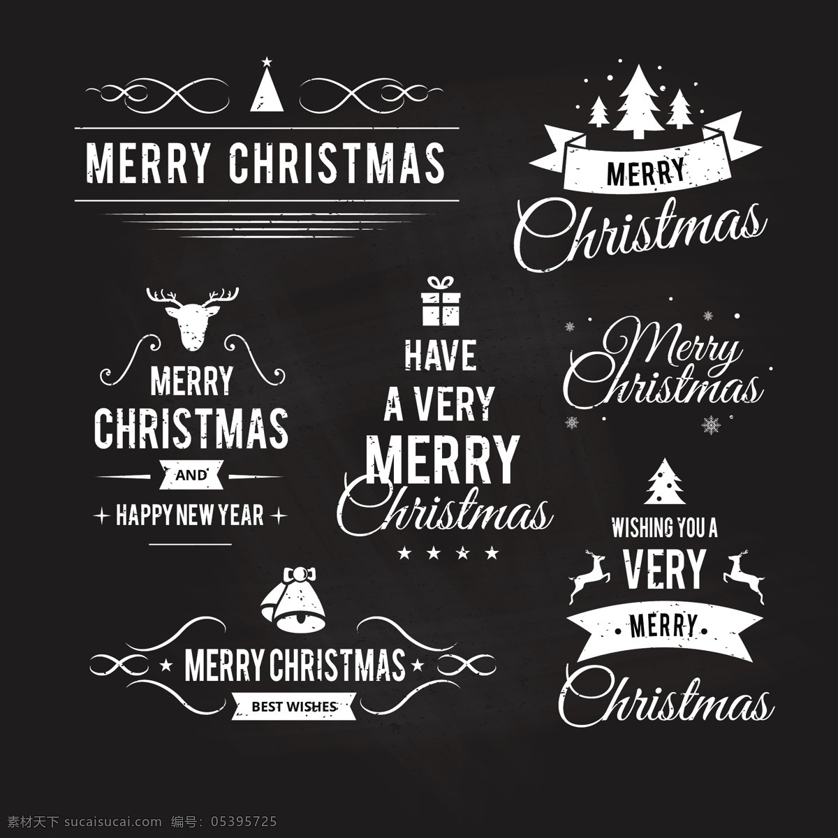 黑色 圣诞 英文 标签 元素 节日标签 圆形标签 圣诞庆典 圣诞标签 促销标签 创意标签下载 标签设计 矢量标签 英文标签 圣诞节日元素 2018圣诞