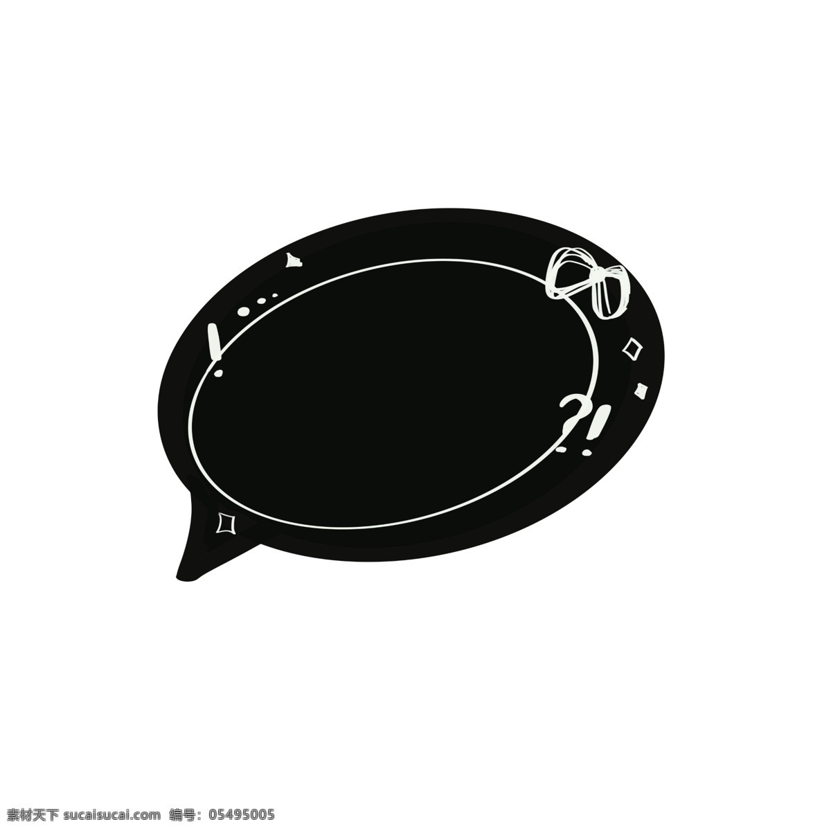 简单 对话框 手绘 卡通 黑色 可爱 对话款 简约 框 蝴蝶结 手绘图形 简单手绘 对话框图形
