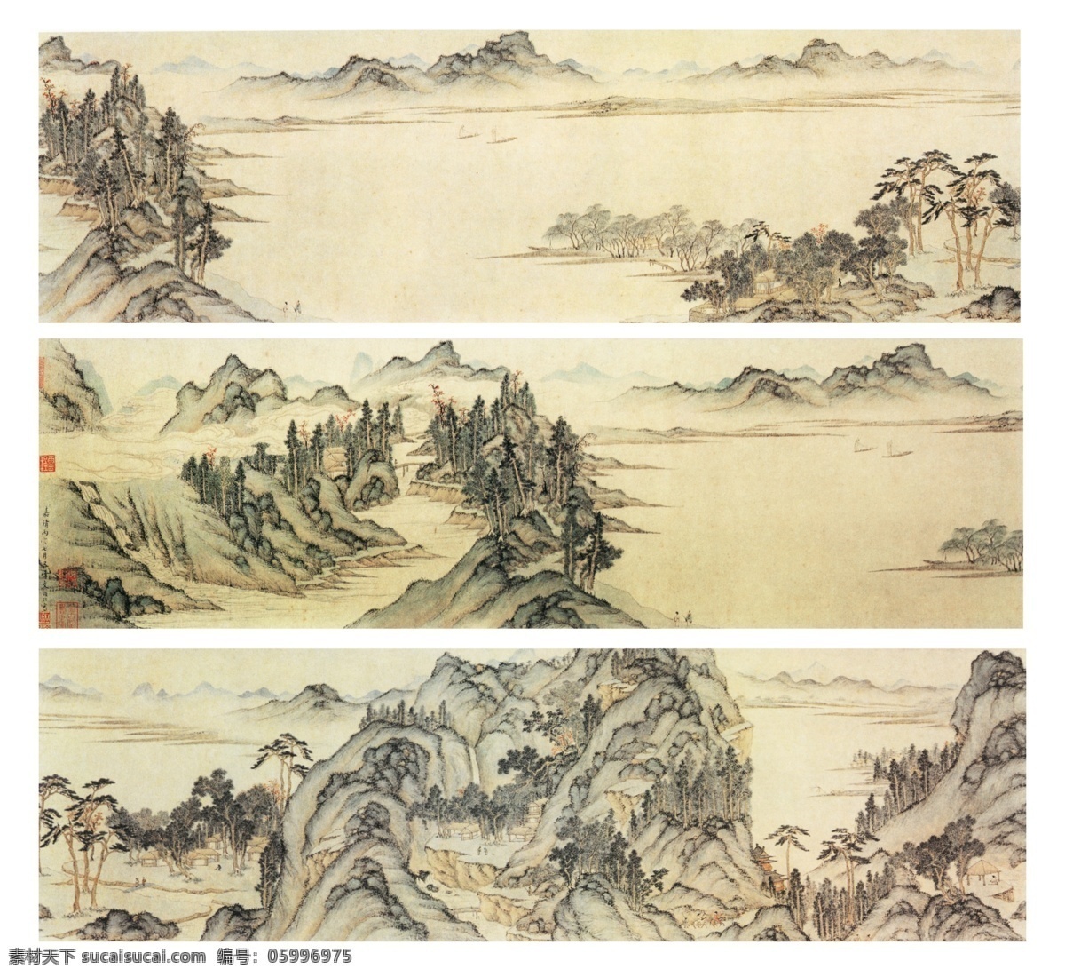 中国名画素材 山水画 绘画 手绘 艺术 图画 绘图 书法 文化艺术 绘画书法 中国美术素材