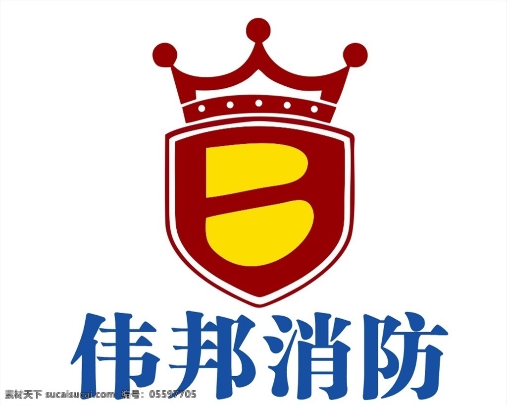 伟邦 消防 logo 消防logo 标志 logo设计