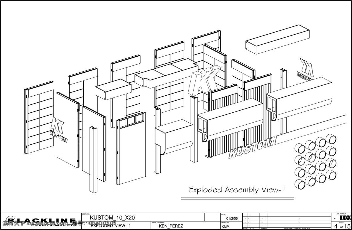 展览 摊位 装配 pdf 贸易 亭 组件 显示面板 3d模型素材 建筑模型