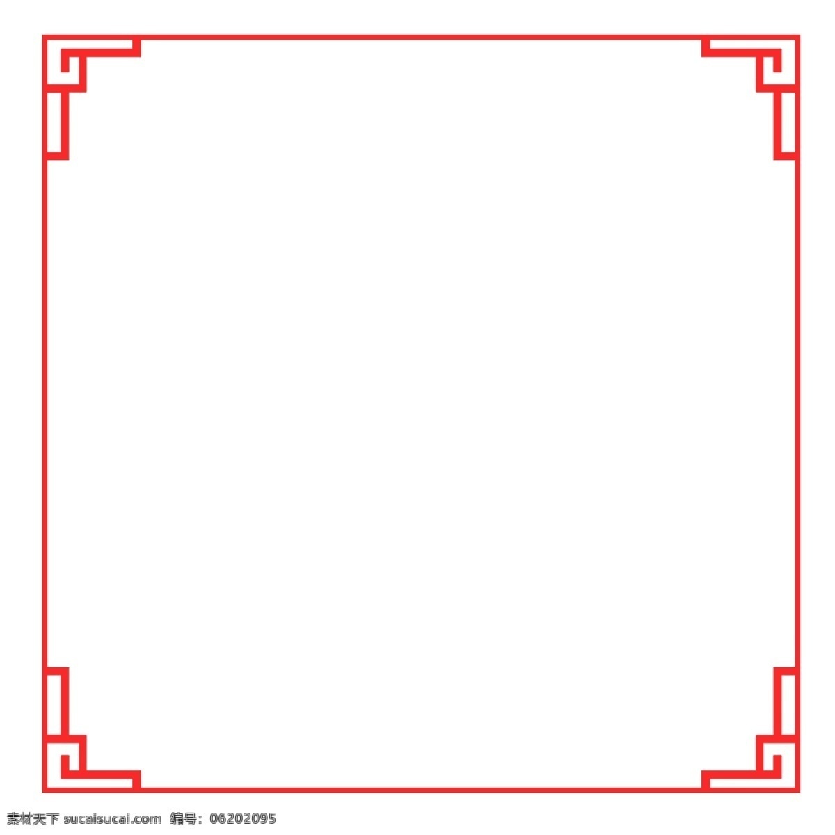 红色 装饰 大气 边框 商务 封面 插图 简约 中国风 正方形 海报 中国红 简洁