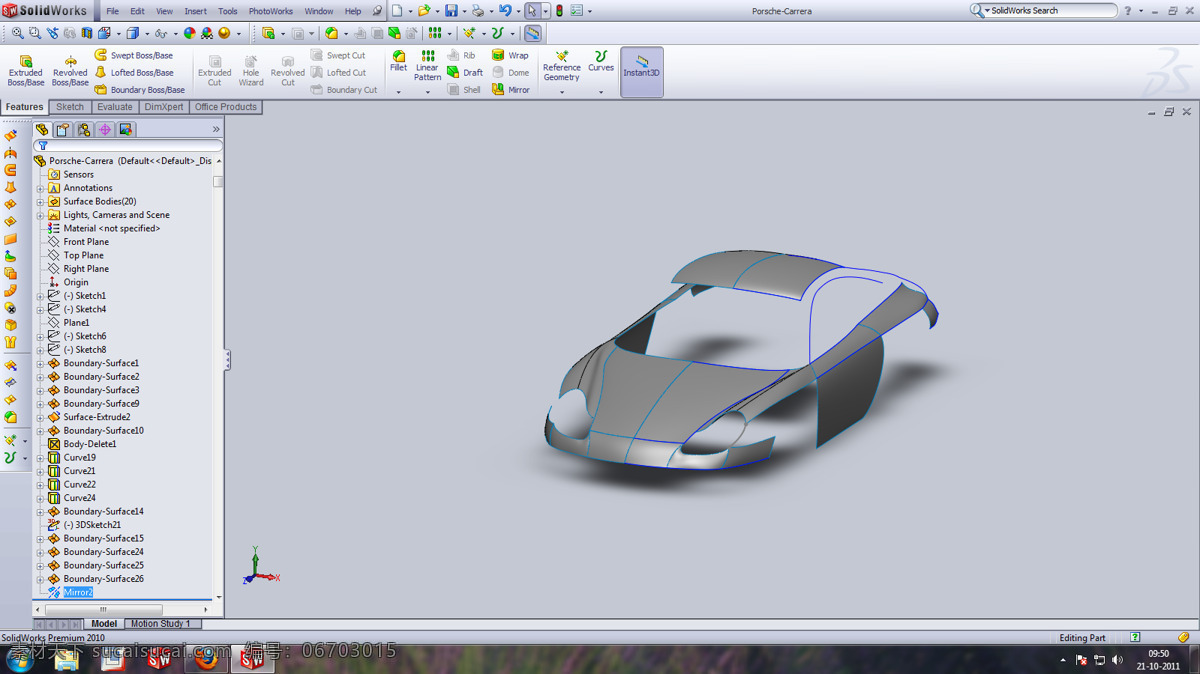 保时捷 carrera 汽车 3d模型素材 其他3d模型