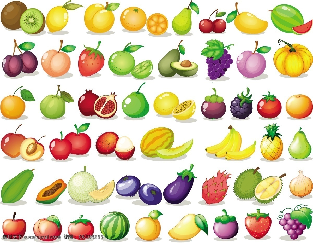 颜色 鲜艳 水果 收集 食物 苹果 香蕉 草莓 柠檬 南瓜 西红柿 西瓜 葡萄 樱桃 色素 石榴 洋葱 桃子 鳄梨 酸橙 奇异果