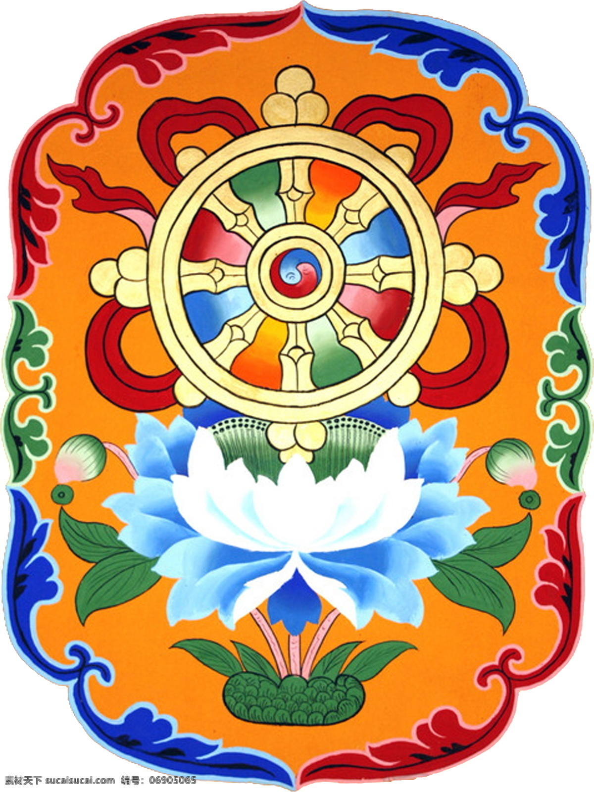 藏族 八宝 图 法轮 西藏 西藏八宝图 底纹边框 其他素材