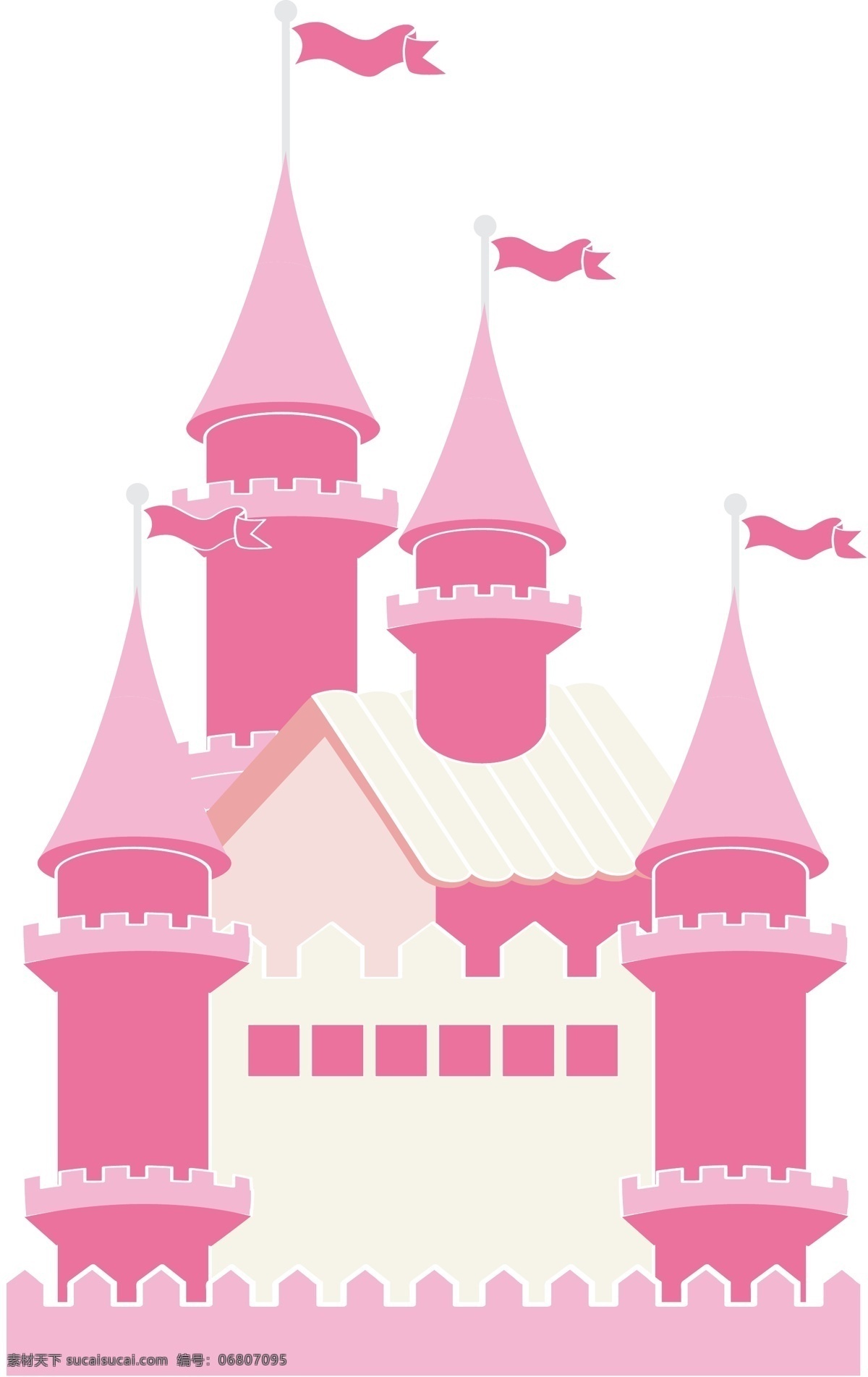 粉色城堡 儿童城堡 卡通城堡 粉色 环境设计 效果图