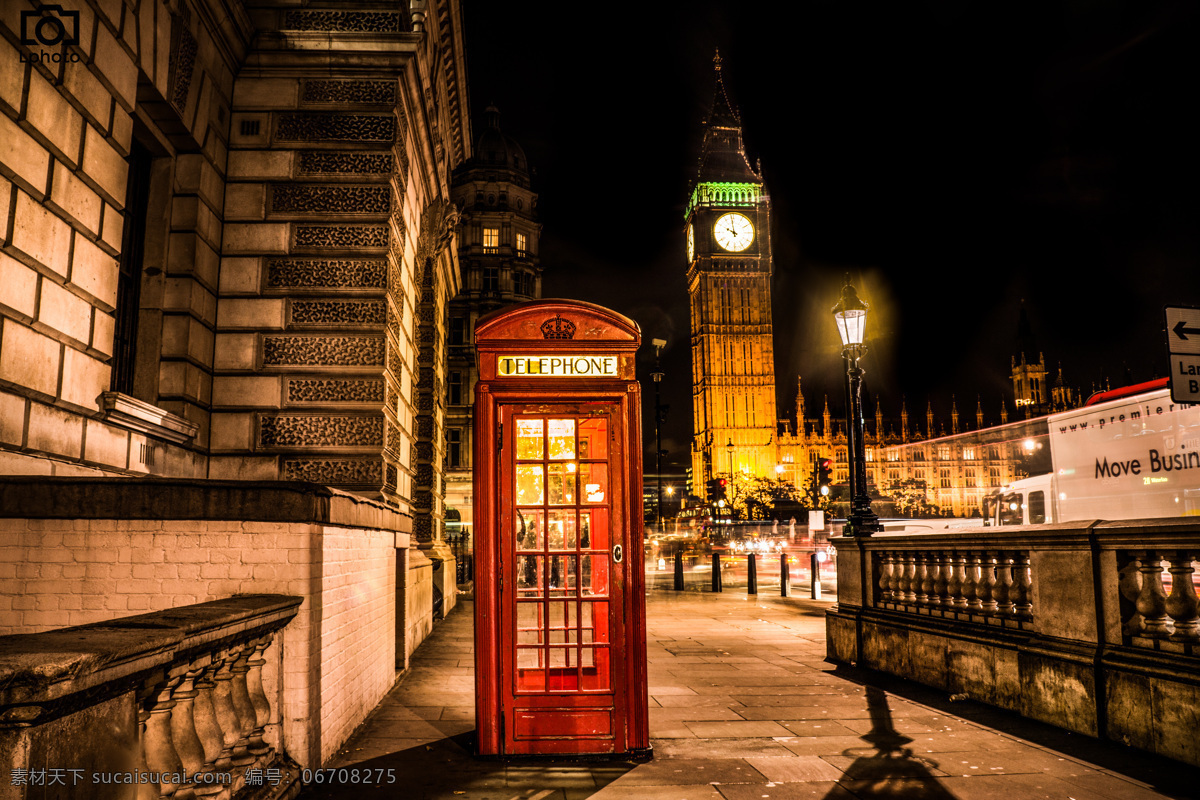 电话亭 伦敦 夜景 大笨钟 街道 摄影集 旅游摄影 国外旅游