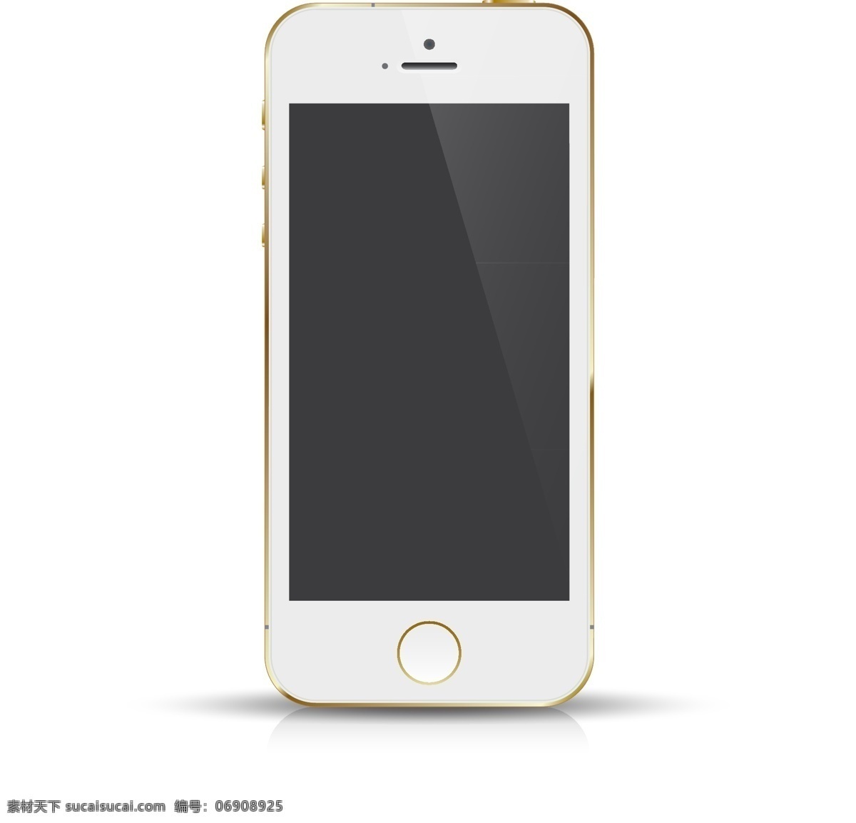 s 模型 ui 金色 苹果 简约 苹果5s 白色框 ui设计 其他ui设计