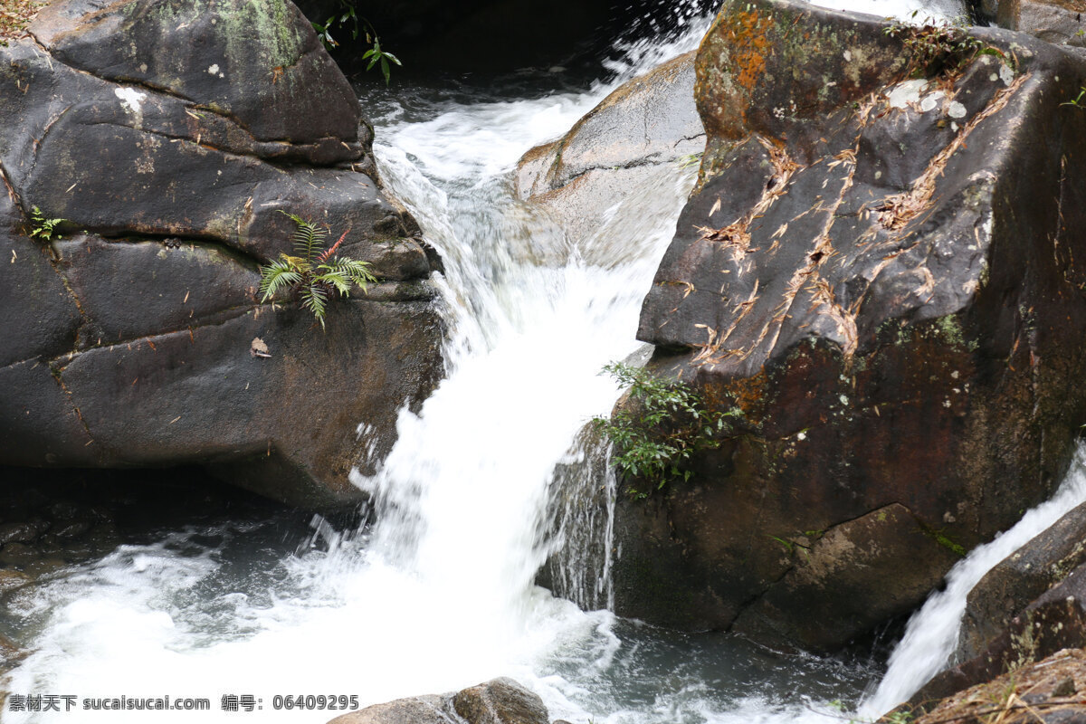 流水 水流 千龙沟 风景 小瀑布流 广州从化 自然景观 山水风景