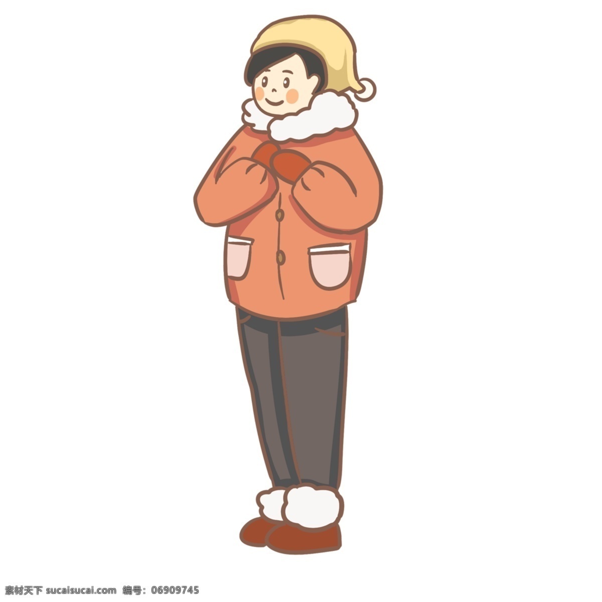 冬天 温暖 材料 插图 说明 图 卡通 韩国 风格