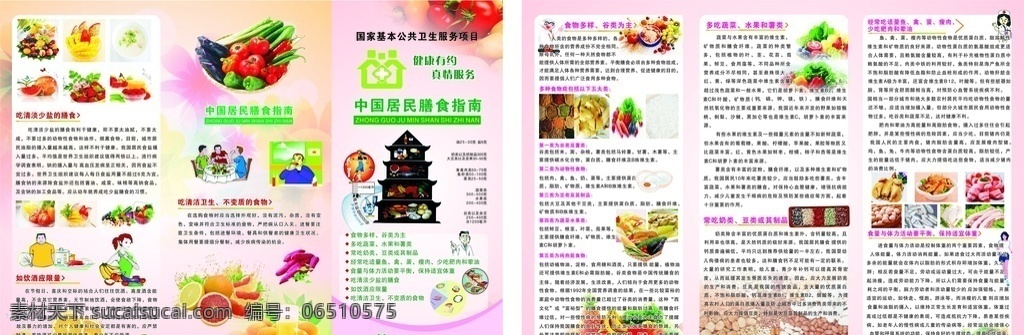 中国 居民 膳食 指南 三折页 宣传册