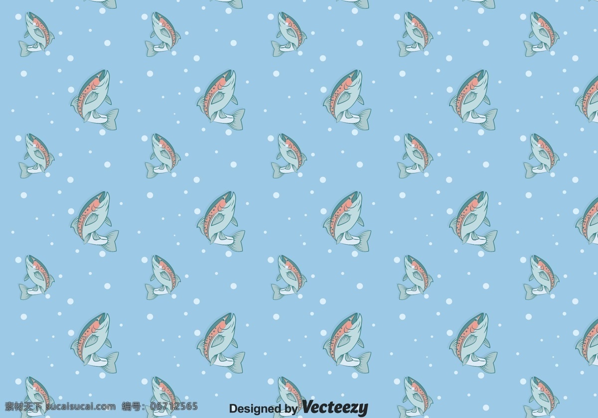 彩虹 鳟鱼 蓝 图案 鱼 无缝 模式 捕鱼 水 海 背景 织物 印刷