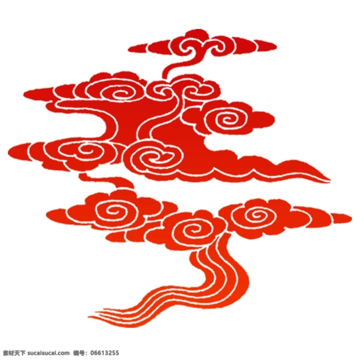 红色 复古 云纹 中国风 设计素材 纹理边框
