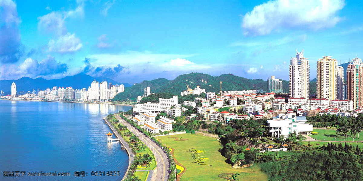 广东 广州 城市 建筑 绚丽 蓝天 白云 建筑景观 自然景观