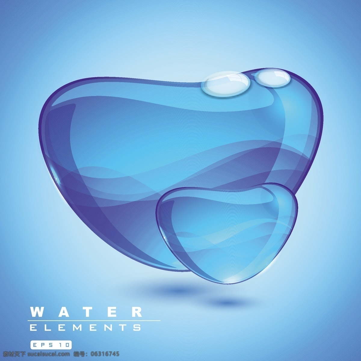 创意 心形 水滴 矢量图 其他矢量图