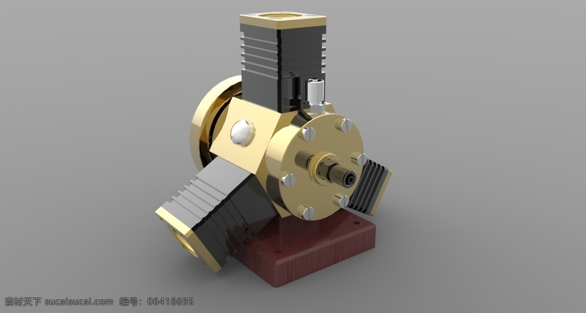 径向 蒸汽 发动机 机 桡侧 gozgep 3d模型素材 电器模型