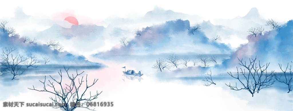 山水画图片 山水画 中国风 水墨画 画卷 文化艺术 传统文化