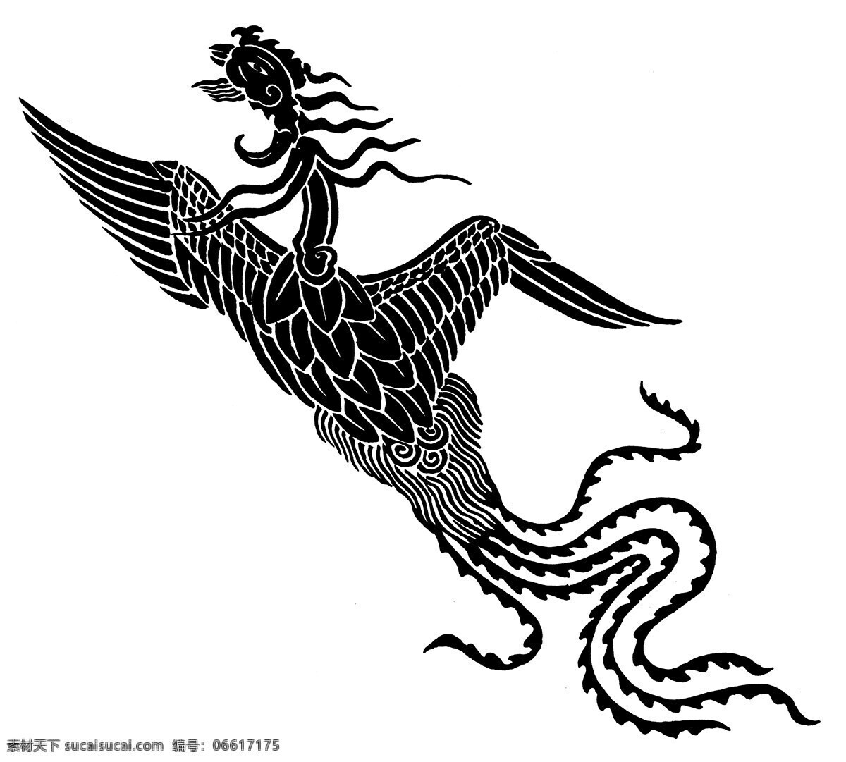 龙凤图案 元明时代图案 中国 传统 图案 31 设计素材 龙凤图纹 装饰图案 书画美术 白色