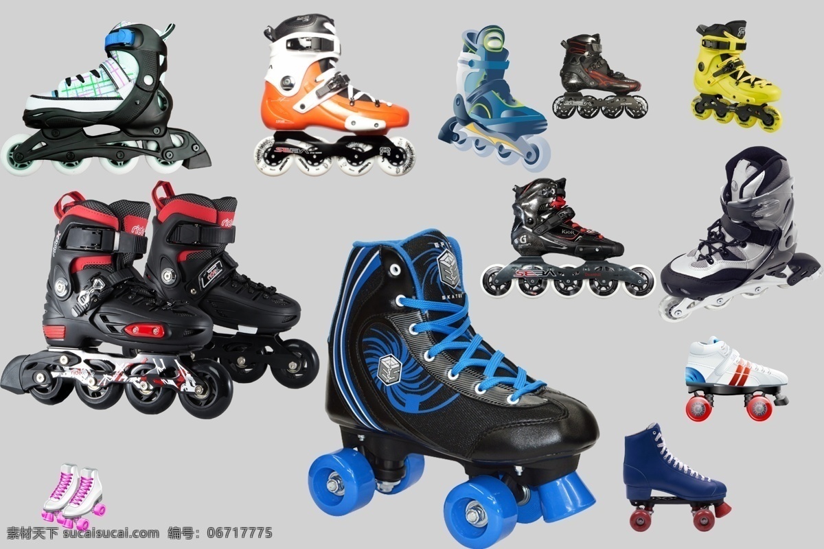 png素材 透明素材 轮滑 双排轮滑鞋 单排轮滑鞋 轮滑社 轮滑俱乐部 轮滑招新 轮滑素材 各种轮滑鞋 滑冰鞋 玩具 运动 分层