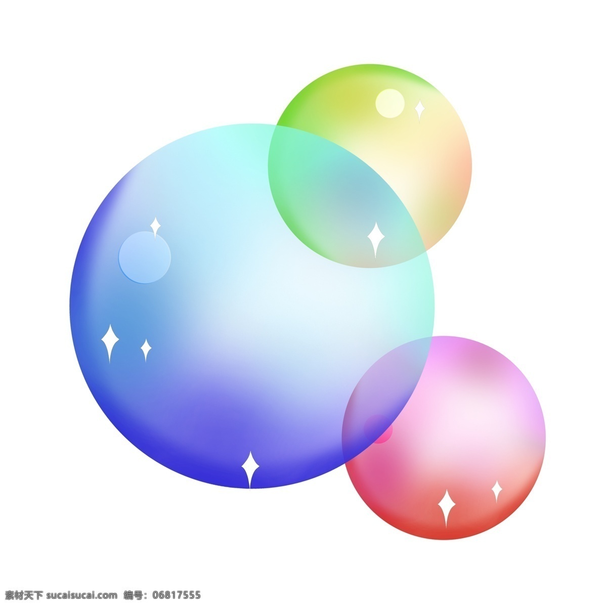 彩色 气泡 装饰 插画 彩色的气泡 漂亮的气泡 创意气泡 三个气泡 气泡装饰 气泡插画 立体气泡