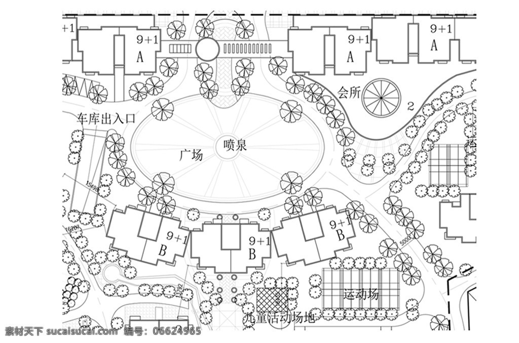 高端 小区 cad 规划 平面图 园林平面图 cad平面图 cad图纸 园林图 施工 cad景观 工程平面图